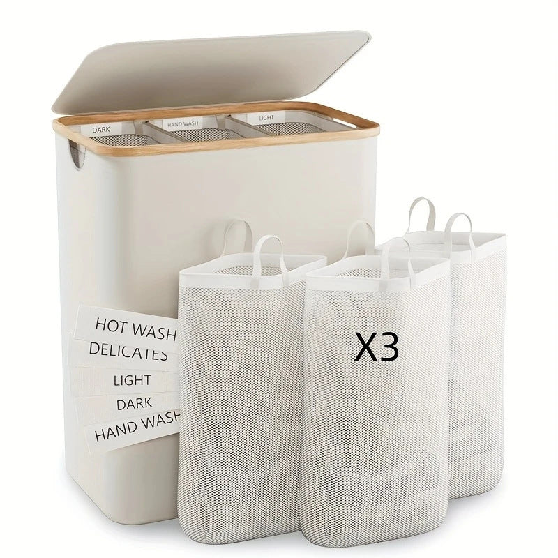 Laundry separation system with practical lid and compartments Acalora