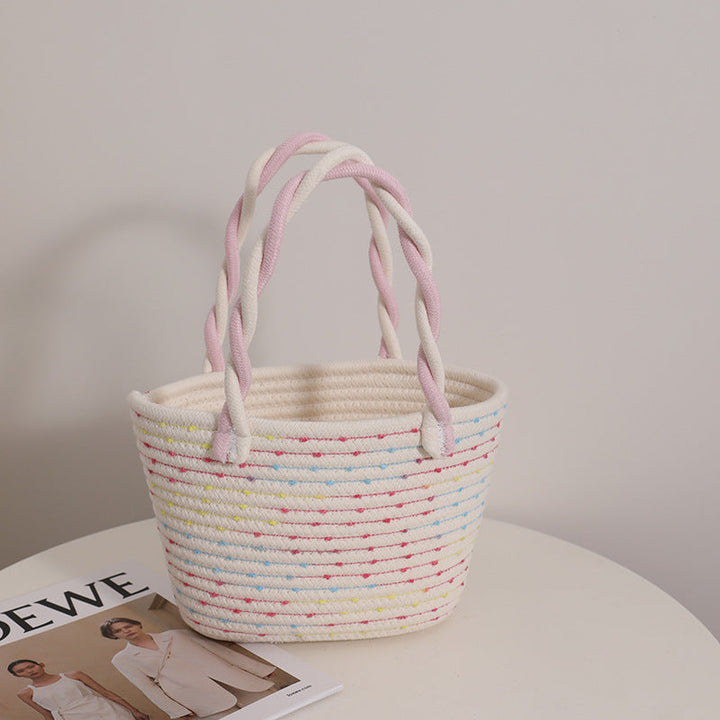 Handmade basket bag with modern accents Kalsten
