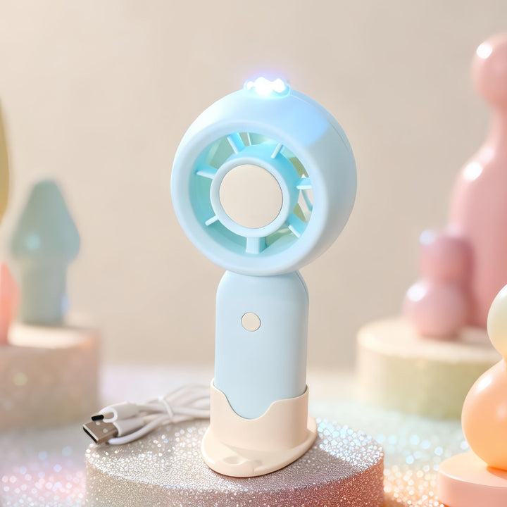 Portable Mini Fan with LED Lighting and USB Charging Function Kalsten