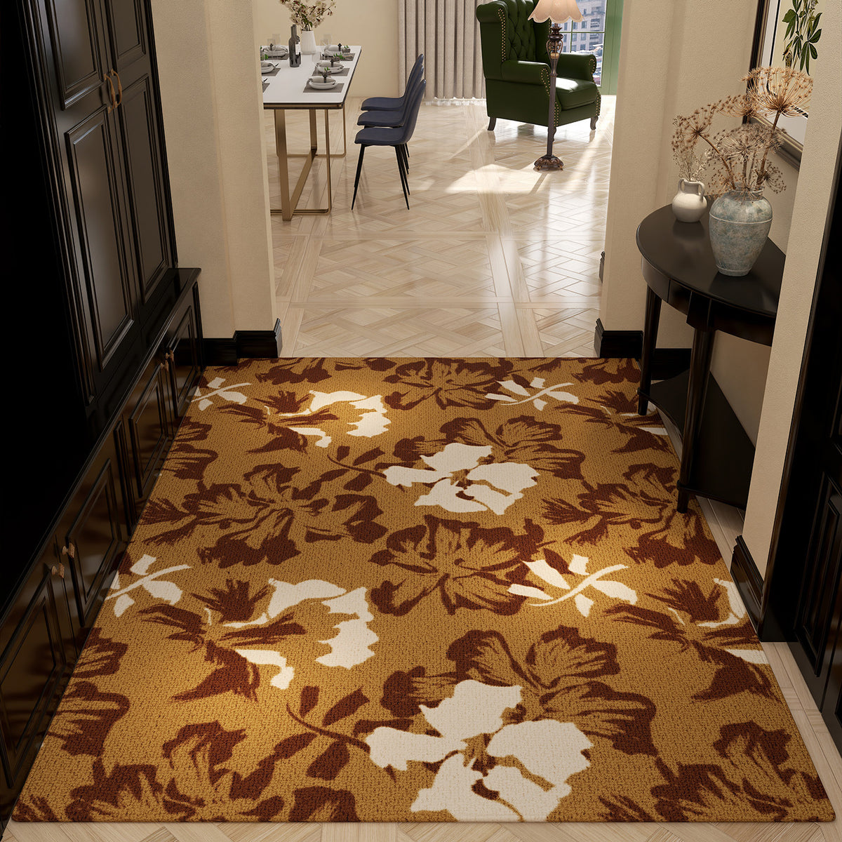 Luxurious Floral Pattern Area Rug Acalora