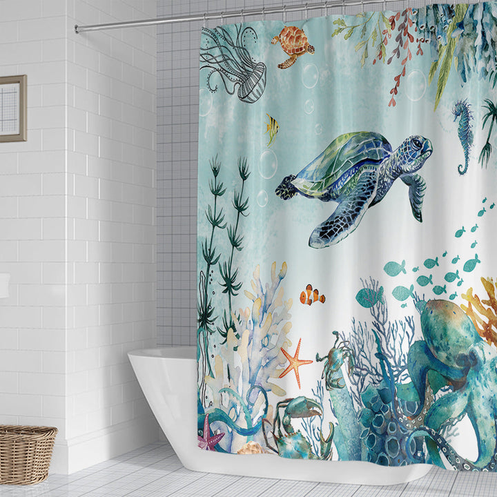 Coastal Pattern Shower Curtain Kalsten