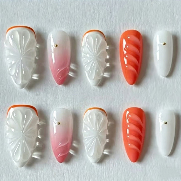 Nature-Themed Artistic Press-On Nail Set Kalsten
