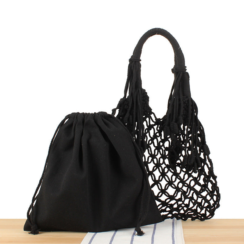 Macrame Tote Bag with Inner Pocket Kalsten