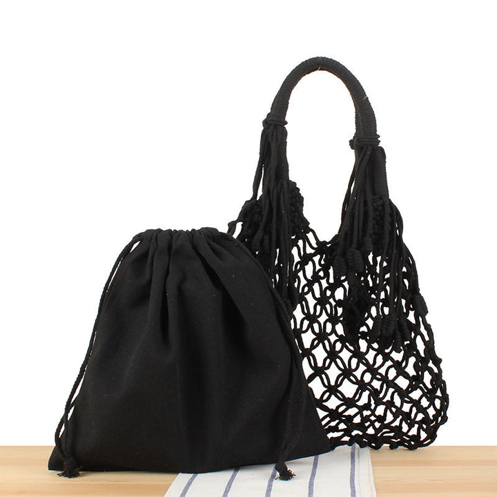 Macrame Tote Bag with Inner Pocket Kalsten
