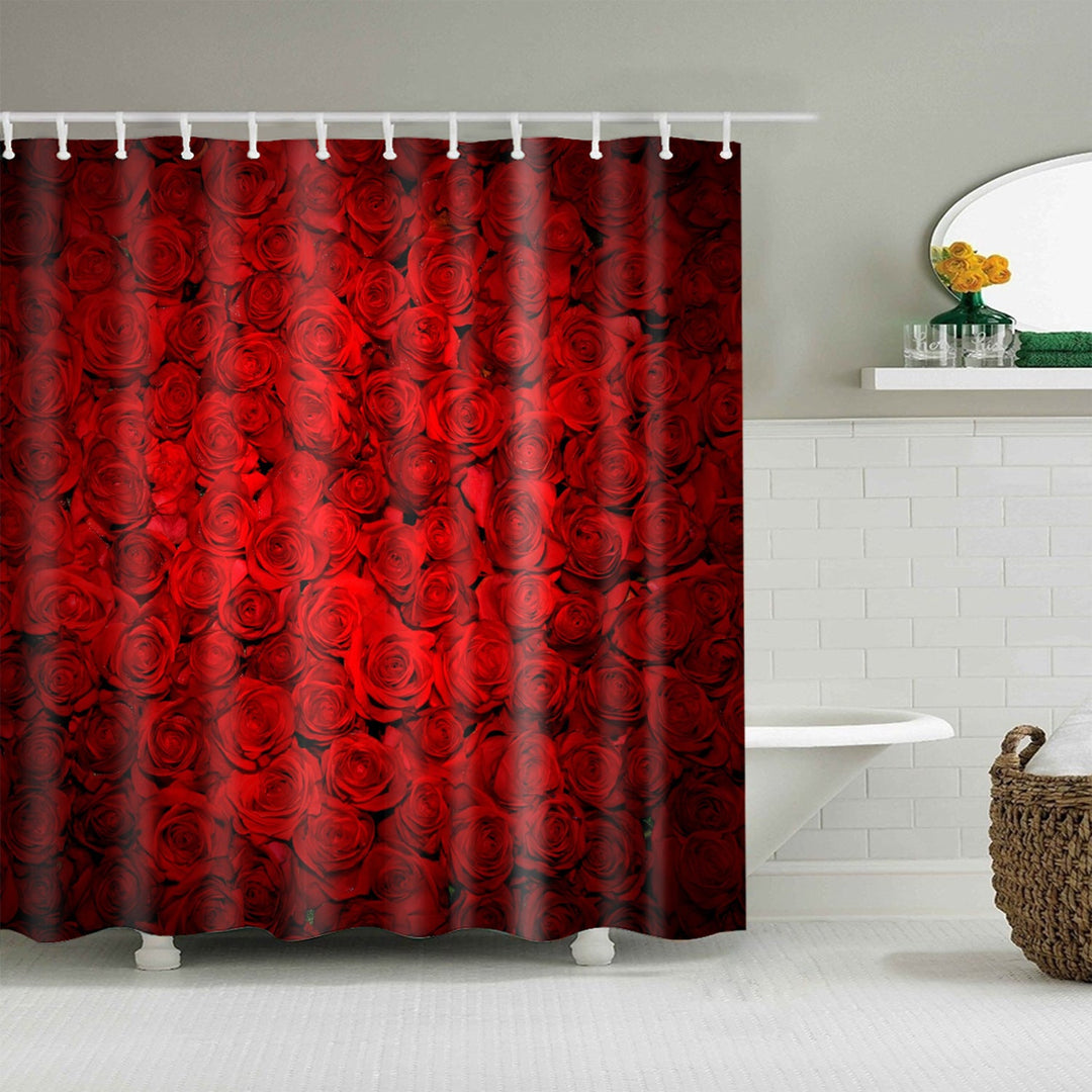 Floral Patterned Bathroom Shower Curtain Kalsten