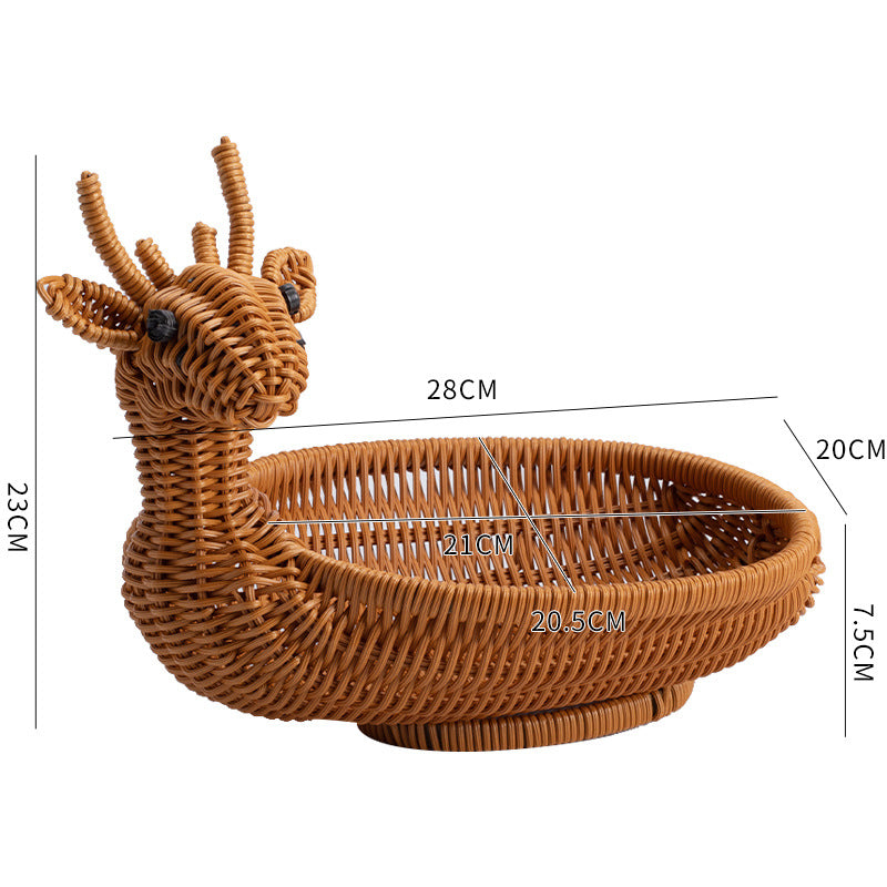 Decorative Woven Duck-Shaped Storage Basket Kalsten