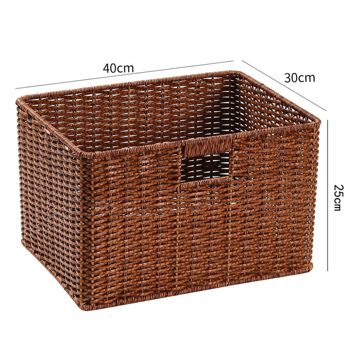 Handcrafted Rectangular Wicker Storage Bin Kalsten