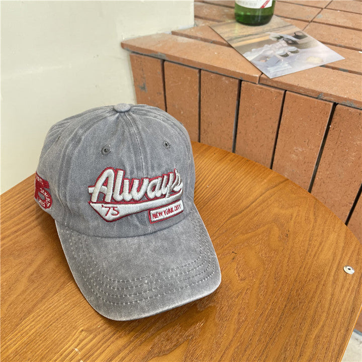 Men's Vintage-Inspired Distressed Cotton Baseball Cap Kalsten