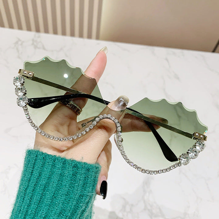 Women's extravagant sunglasses with sparkling accent and unique design Kalsten