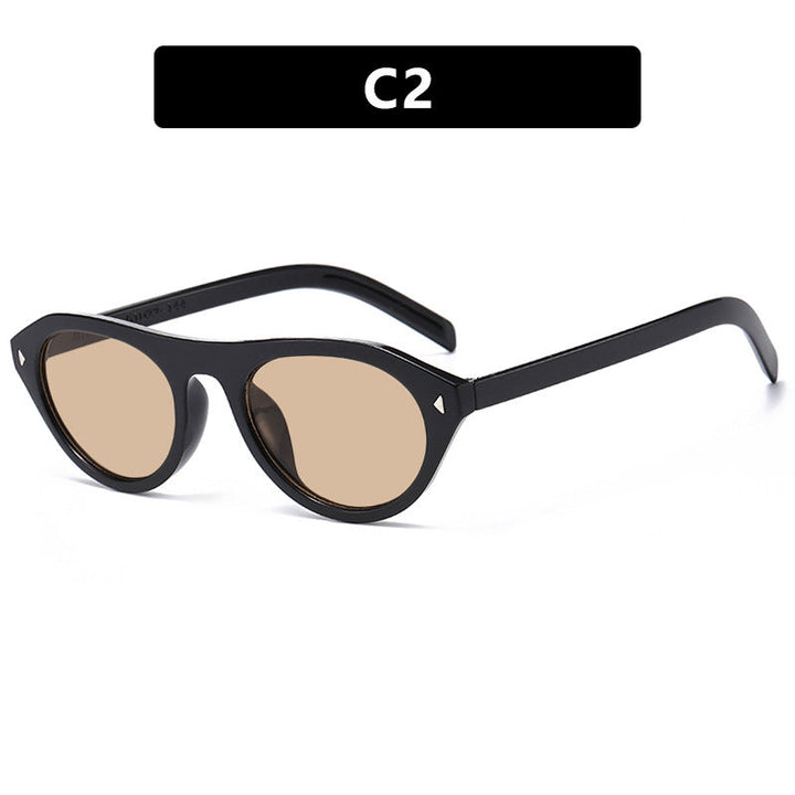 Women's fashionable sunglasses with curved frame and protective UV filter Kalsten