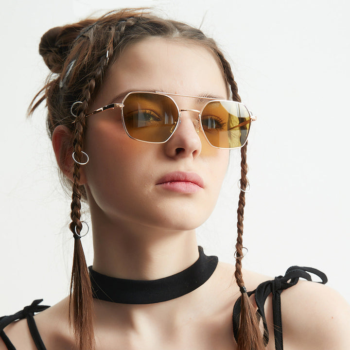 Women filigree sunglasses with elegant polygonal frame Kalsten