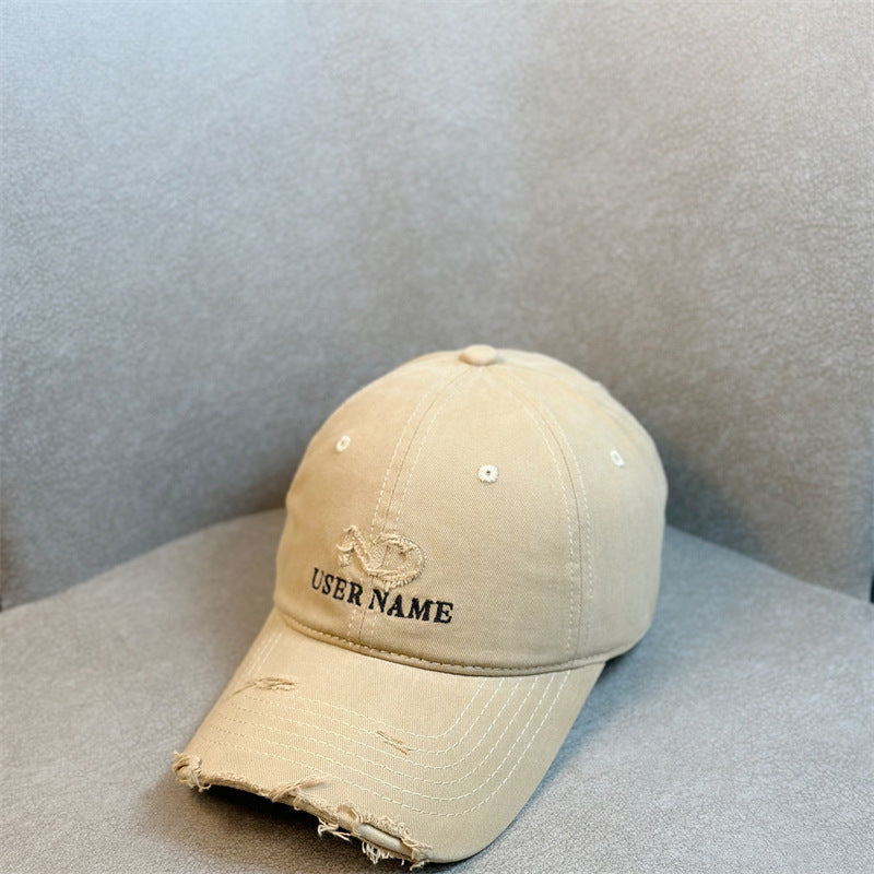 Women's Distressed Casual Adjustable Baseball Cap Kalsten