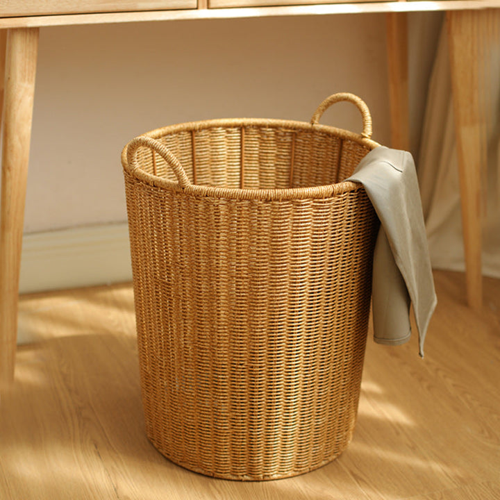 Handwoven Round Laundry Hamper Kalsten