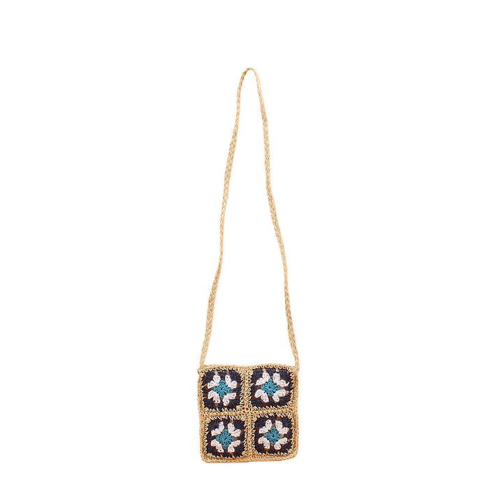 Shoulder bag with hand-crocheted floral pattern Kalsten