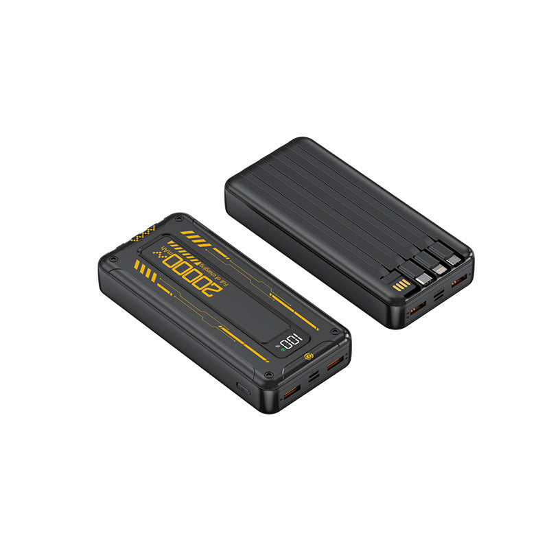 Portable power bank with integrated cable management and digital display Kalsten