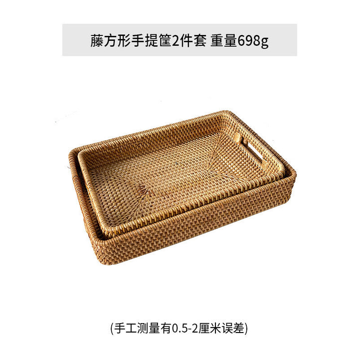 Ladies rectangular serving basket with practical handles Kalsten