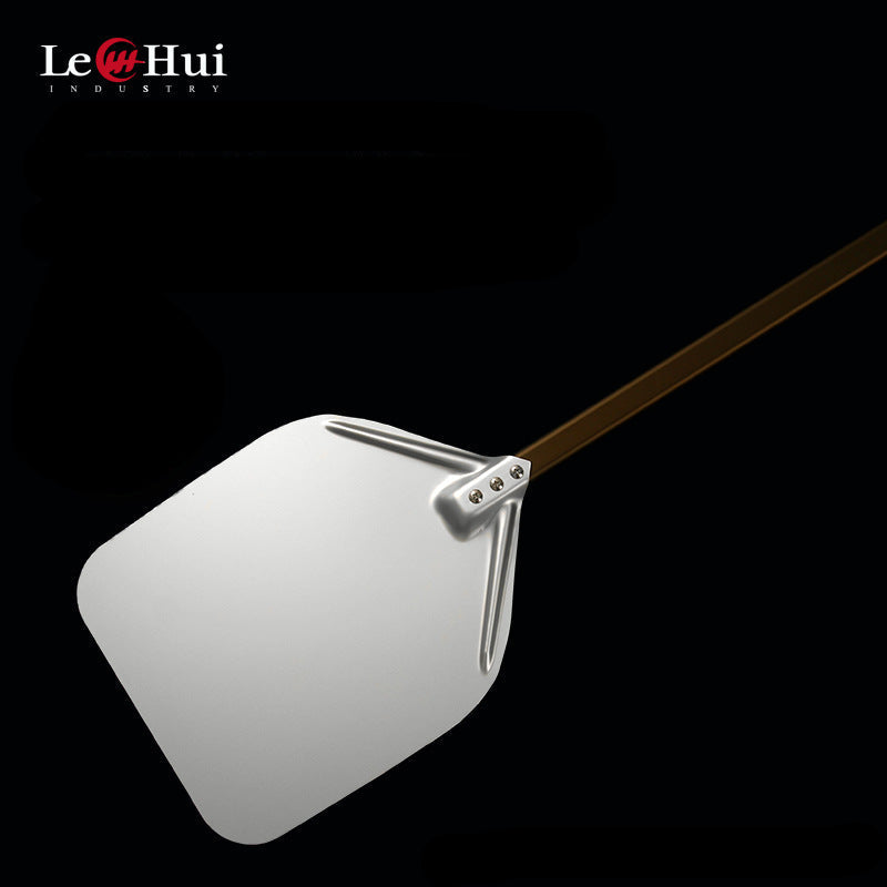 extra-long wooden handled aluminum pizza peel with flat square paddle Kalsten
