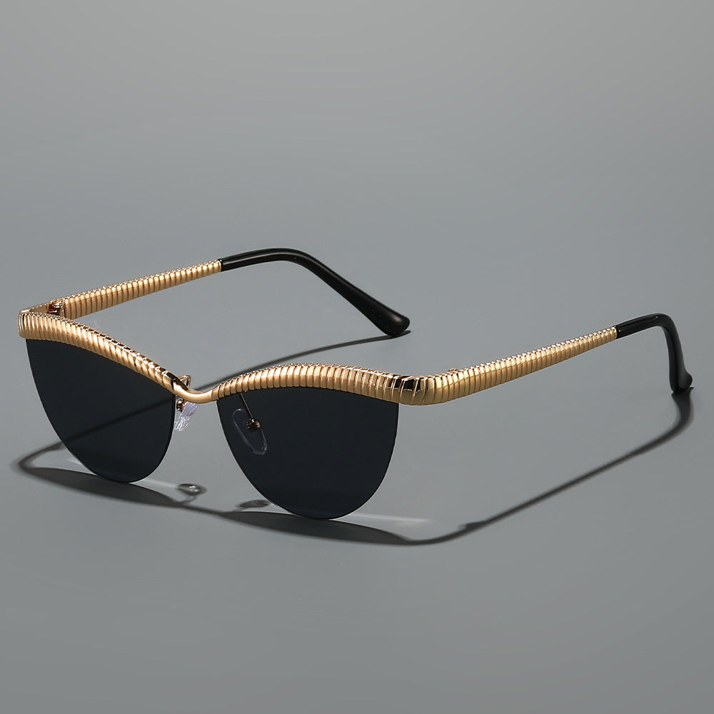Women Designer Sunglasses with unique, curved frame Kalsten
