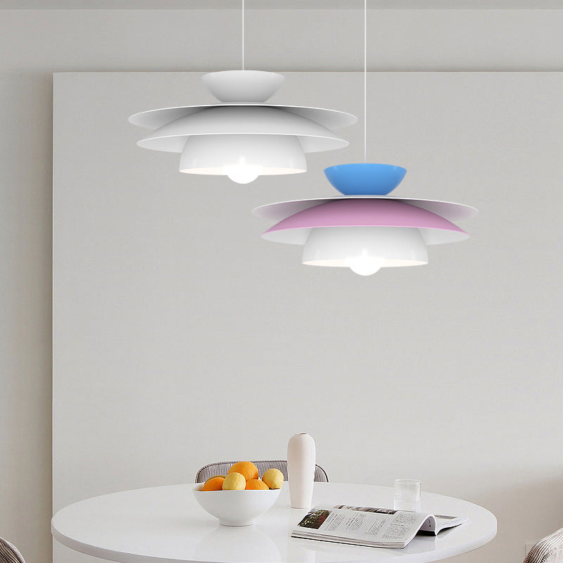 Modern Designer Style Round White Pendant Light | Kalsten