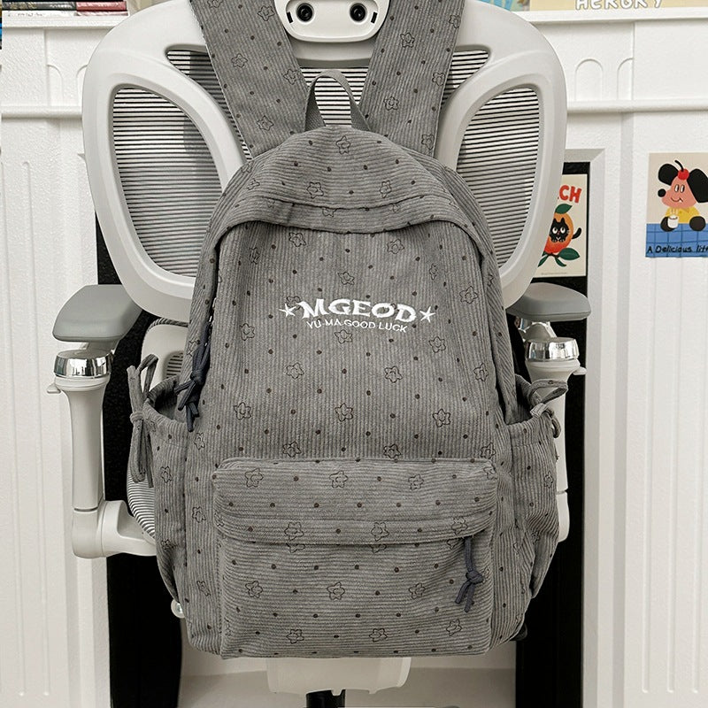 Casual Corduroy Backpack Kalsten
