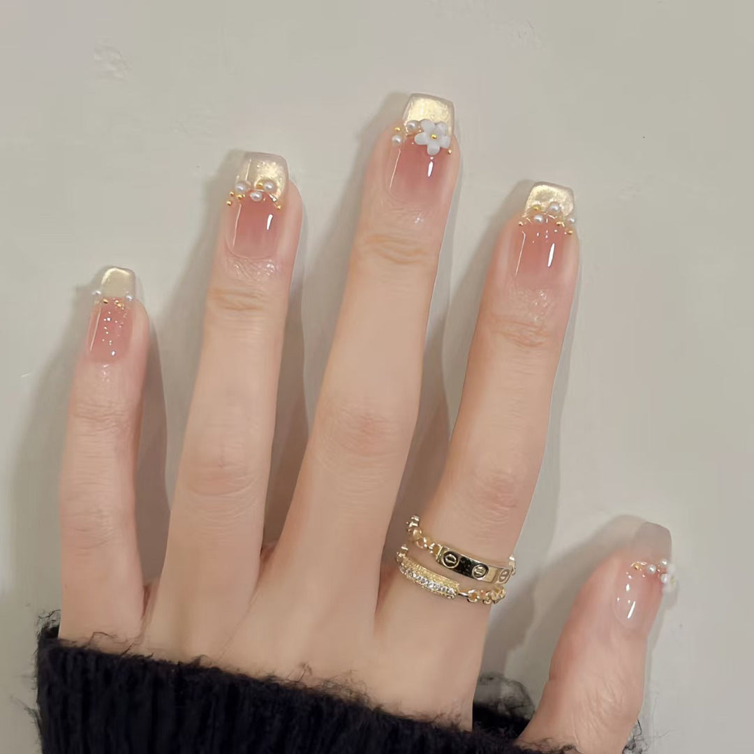 Glamorous Rhinestone-Embellished Press-On Nail Extensions Kalsten