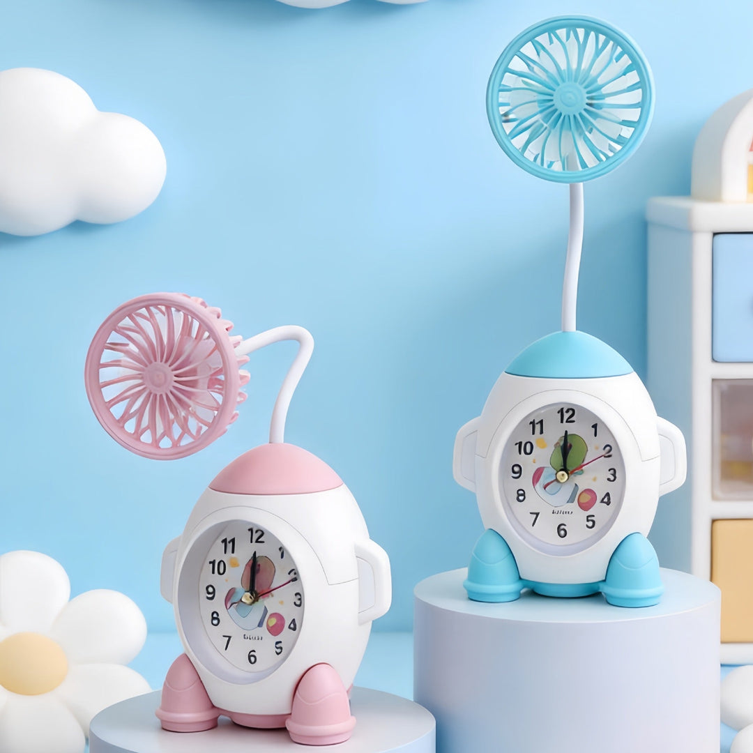 Women Multifunctional Table Clock with Fan Kalsten