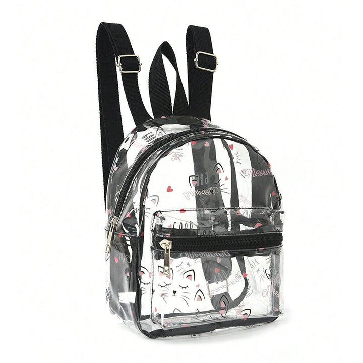 Women's Transparent Backpack with Cat Design Kalsten