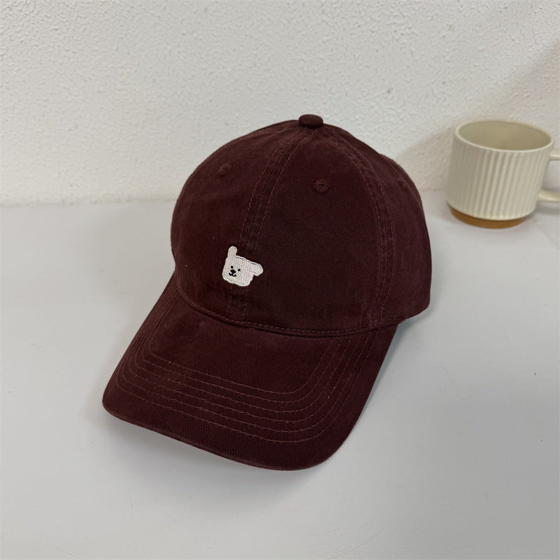 Women's Cute Embroidered Bear Cap Kalsten