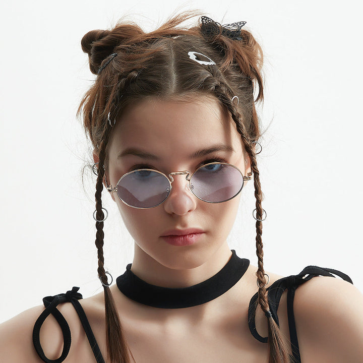 Ladies round fashionable sunglasses Kalsten