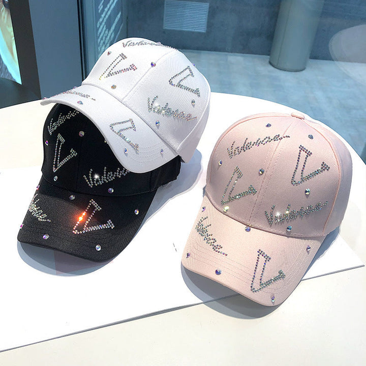 Women's Rhinestone Accented Adjustable Baseball Cap Kalsten