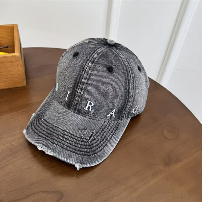 Women's Distressed Denim Baseball Cap Kalsten