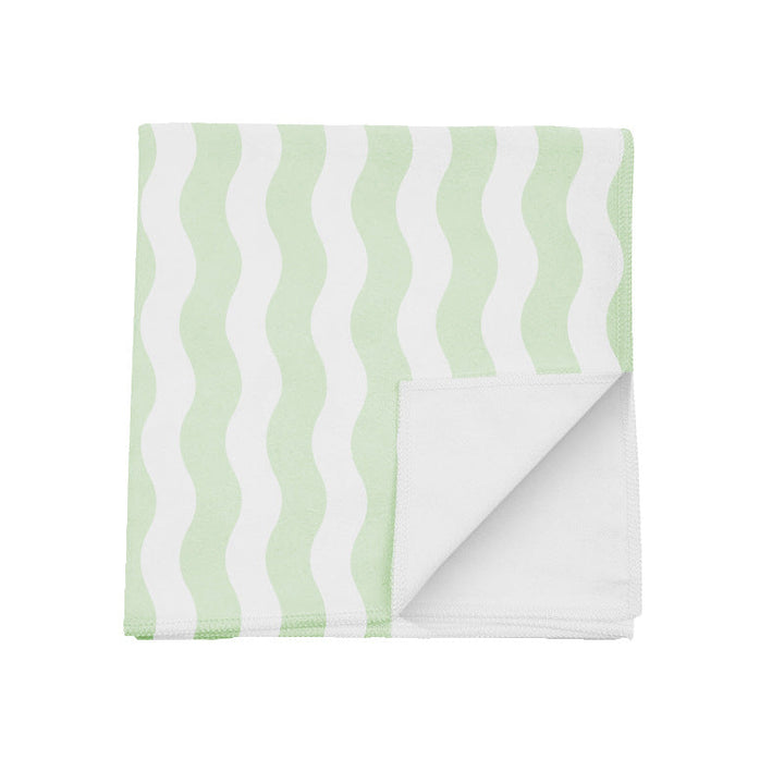 Terry Beach Blanket with Modern Wave Pattern Kalsten