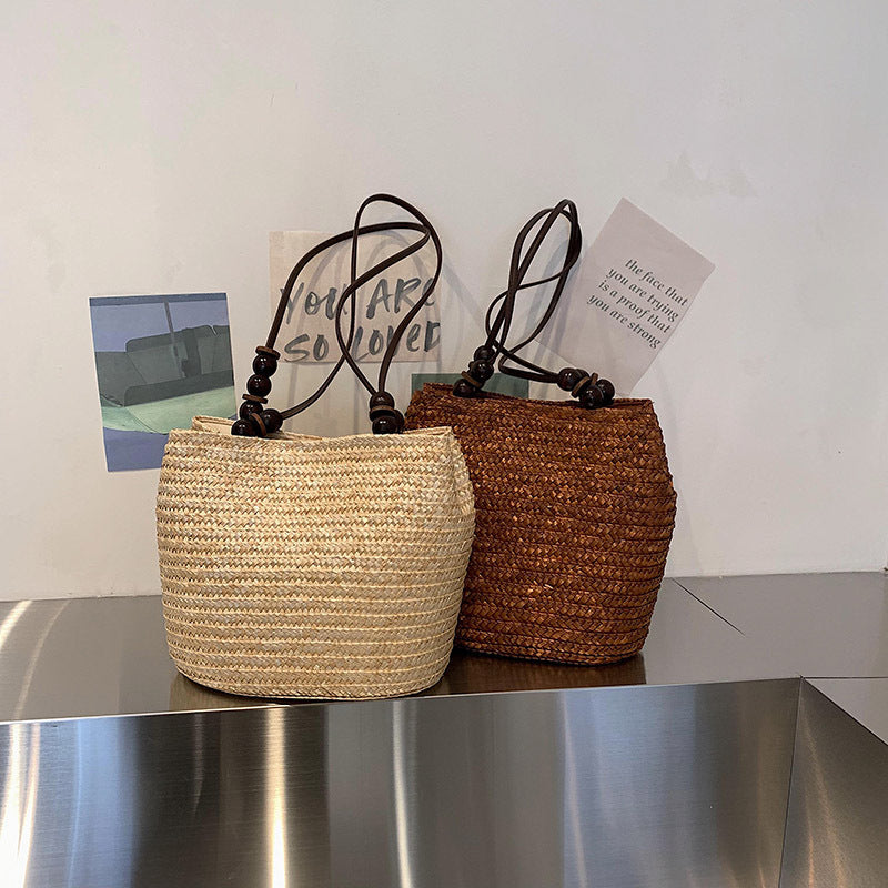 Elegant Braided Bag with Leather Details Kalsten