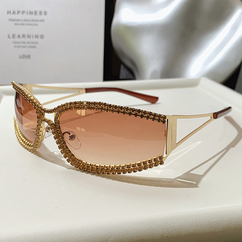 Women Cat-Eye Sunglasses with Sparkling Crystal Frame Kalsten