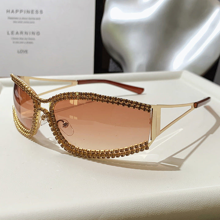 Women Cat-Eye Sunglasses with Sparkling Crystal Frame Kalsten