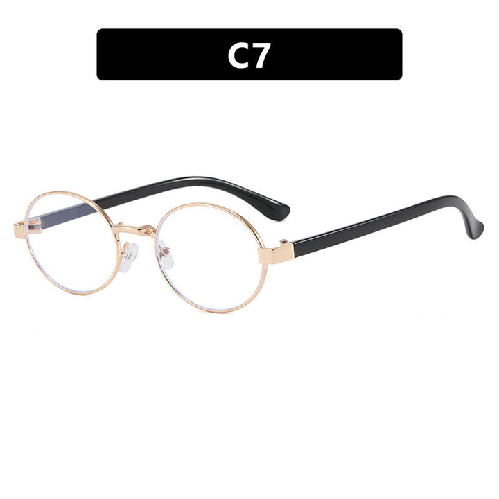 Women's round glasses with elegant metal frame and adjustable nose pads Kalsten