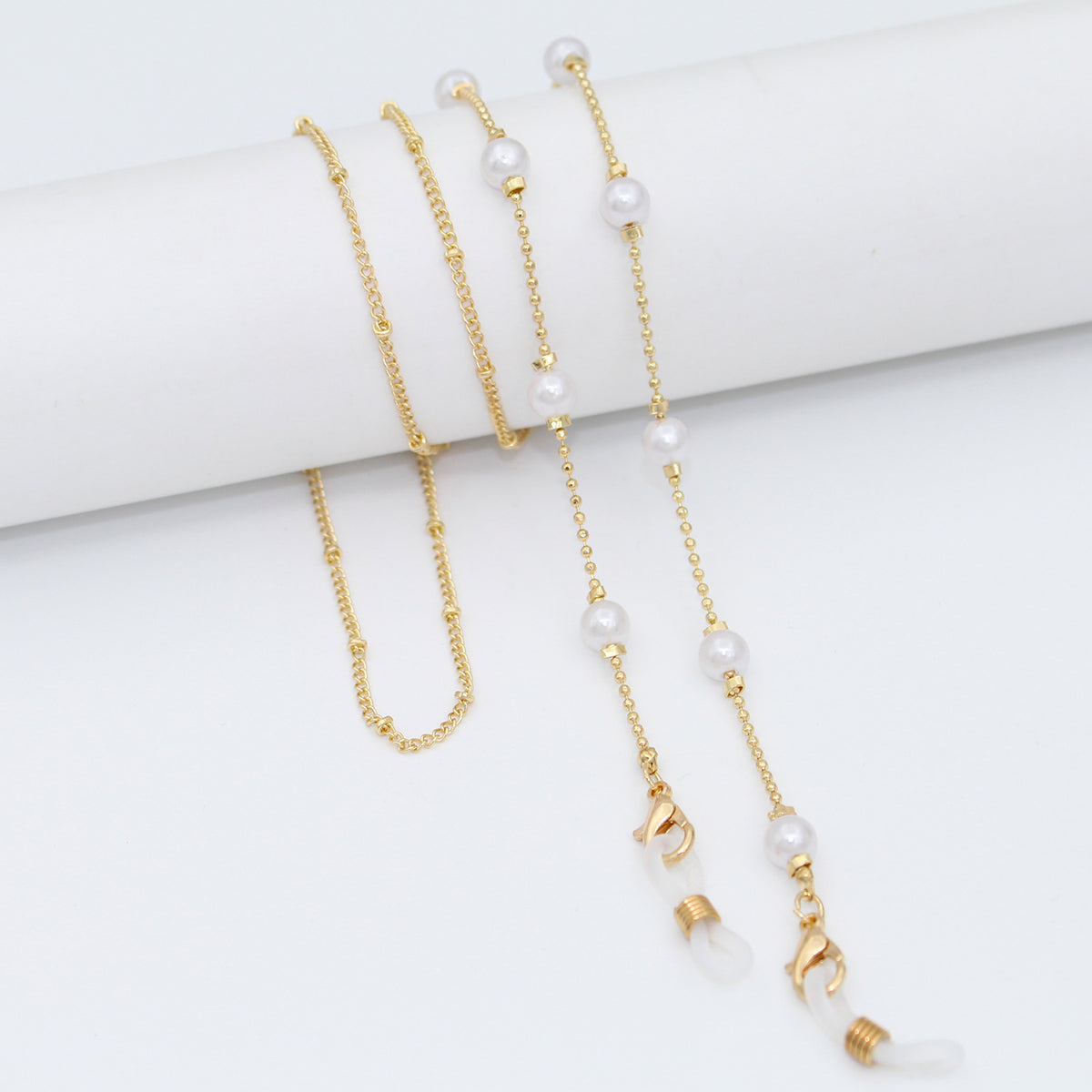 Luxe Crystal-Embellished Eyewear Chain Acalora