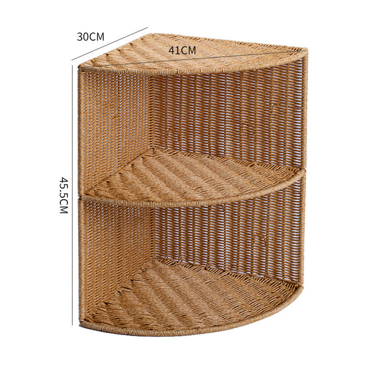 Corner Woven Storage Shelf Kalsten