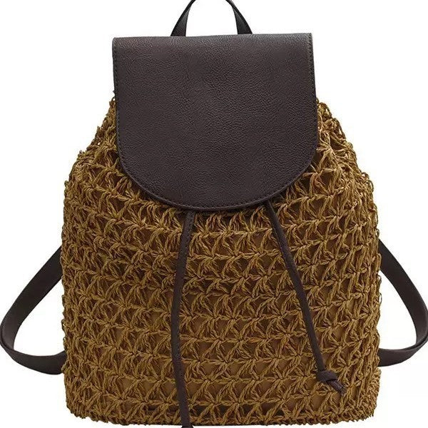 Handcrafted Backpack Made of Woven Natural Material Kalsten