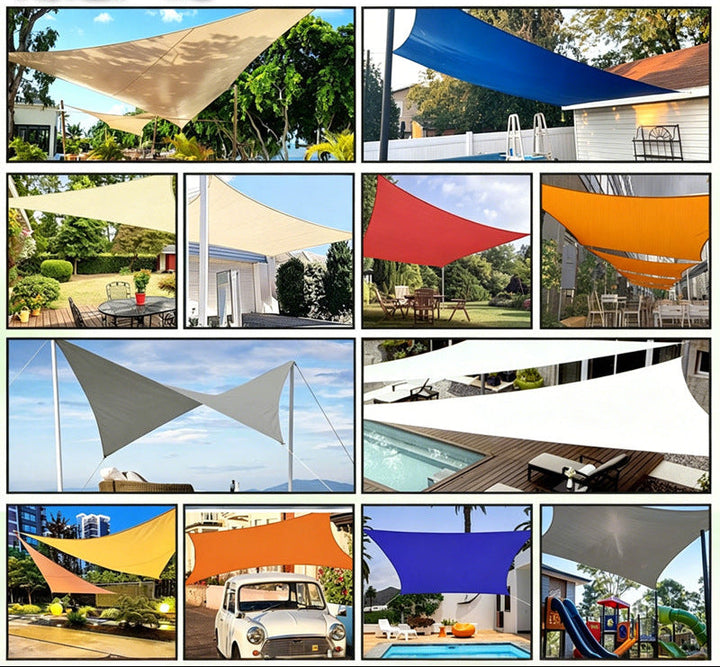 Heavy-Duty Waterproof Sun Shade Sail Canopy with Reinforced D-Rings Kalsten
