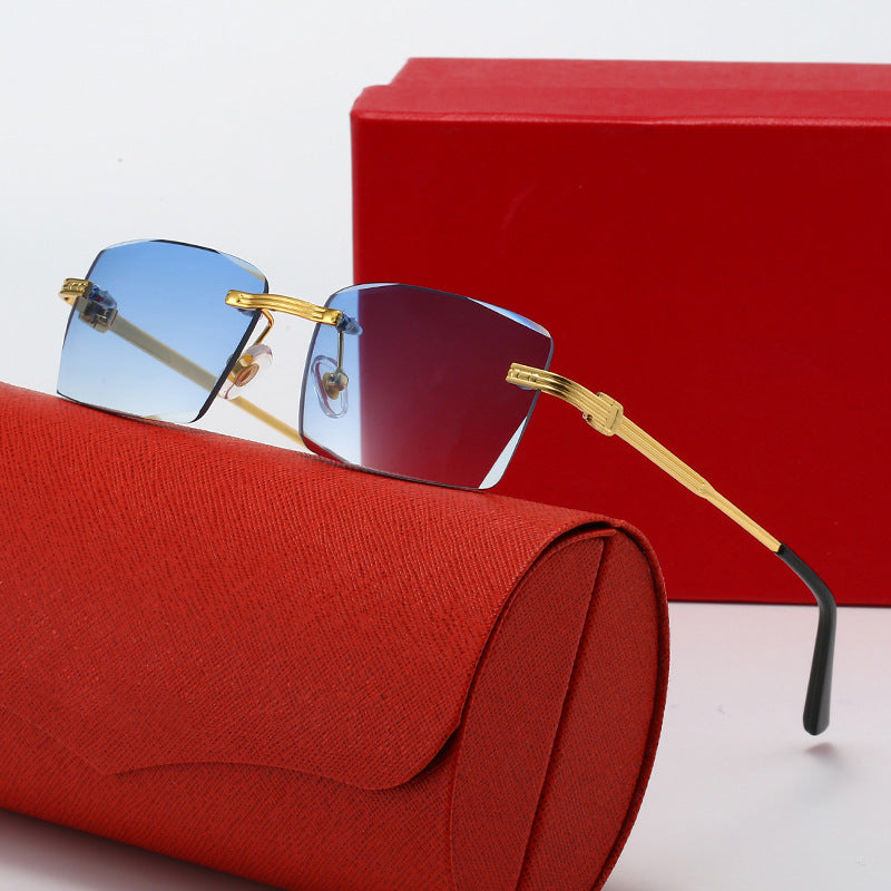 Ladies exclusive geometric sunglasses with luxury metal frame and polarized lenses Kalsten