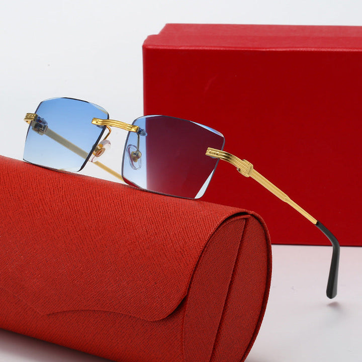 Ladies exclusive geometric sunglasses with luxury metal frame and polarized lenses Kalsten