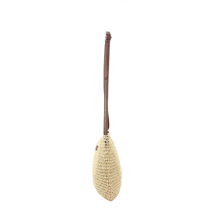 Shoulder bag made of handwoven natural material with adjustable shoulder strap Kalsten