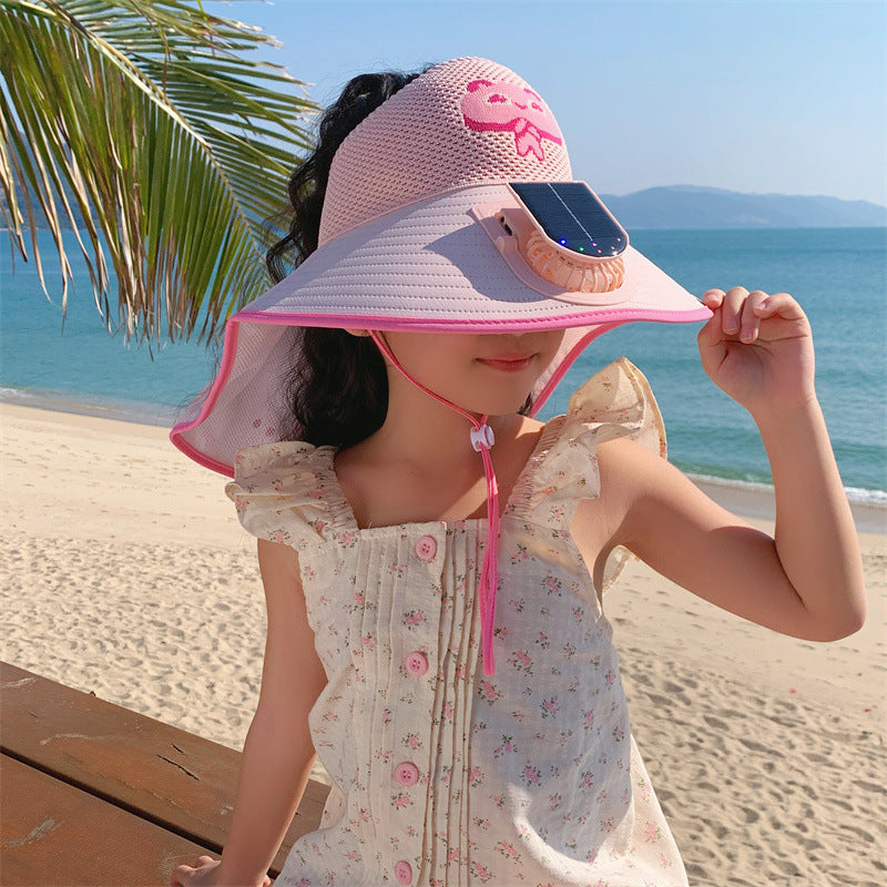 Ssun hat with solar mini fan, UV protection and wide neck protection Kalsten