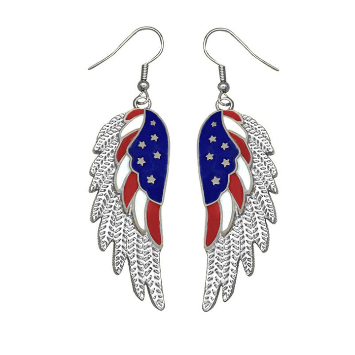 Women's earrings in flip-flop design with crystal embellishment and enamel flag motif Kalsten