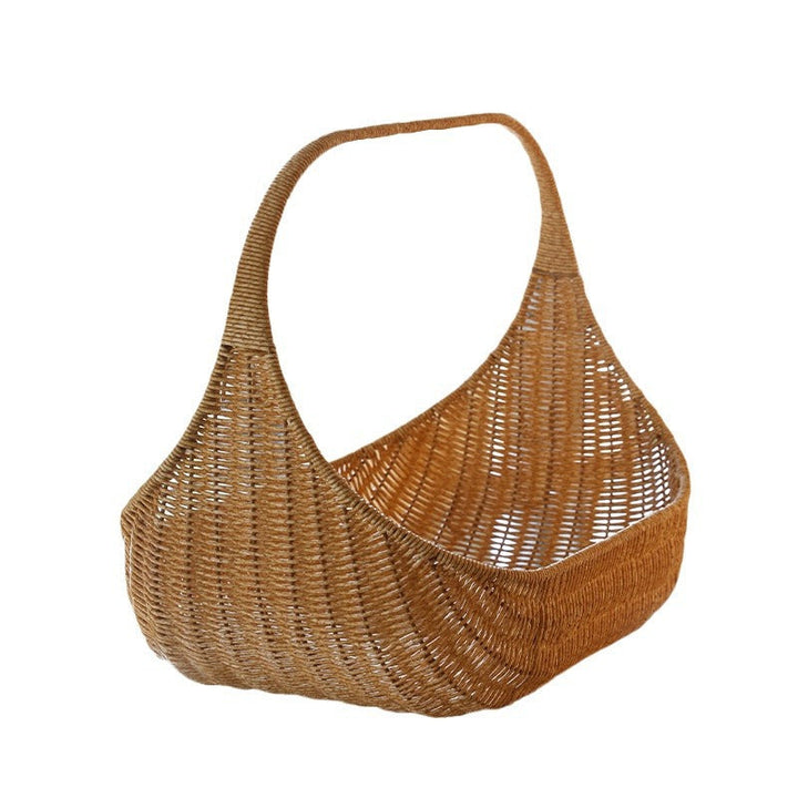 Ladies Handcrafted Rattan Basket with Elegant Contour Kalsten