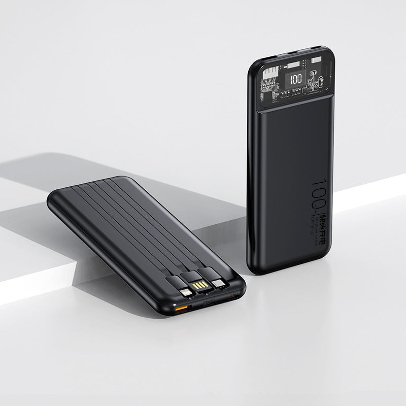 Portable power bank with multifunctional cable system and digital display Kalsten