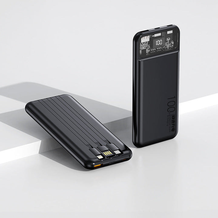 Portable power bank with multifunctional cable system and digital display Kalsten