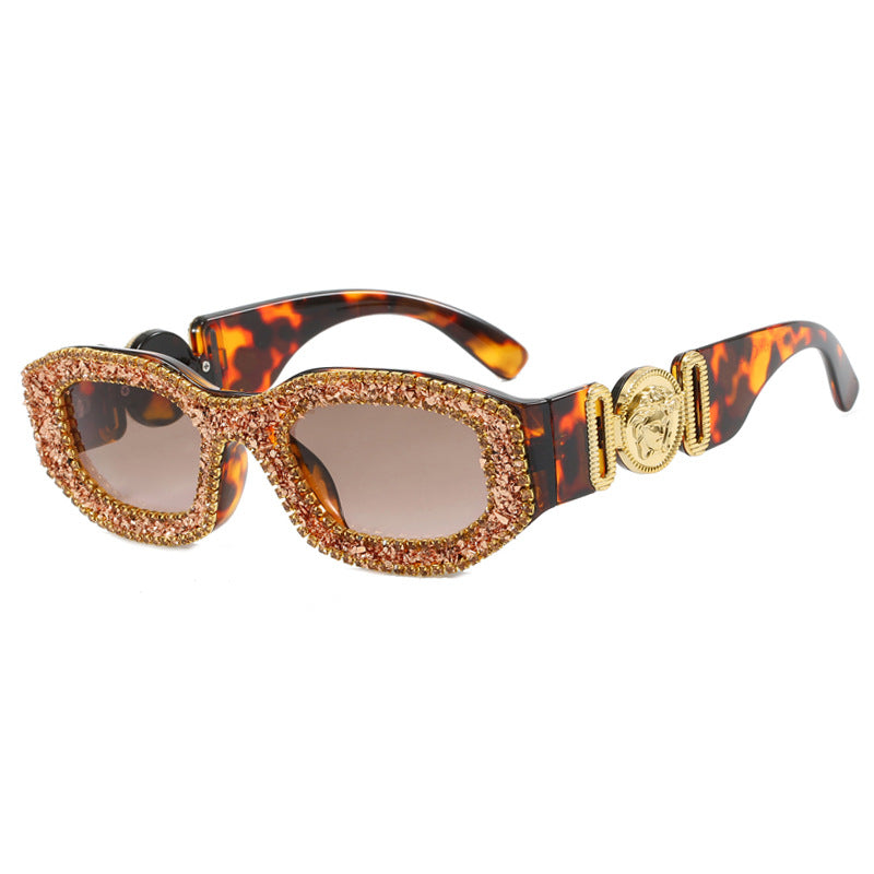 Women's extravagantly designed sunglasses with rhinestone-studded frame Kalsten