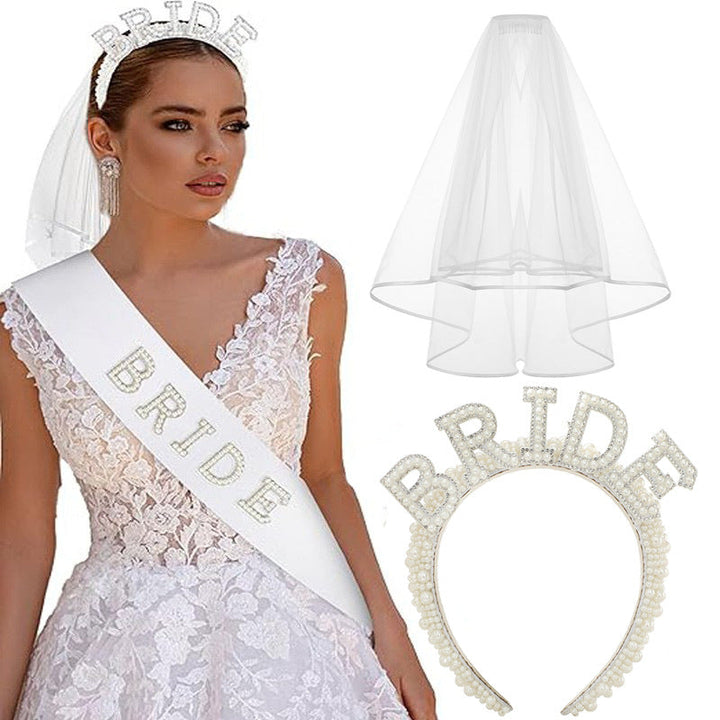 Women's Bridal Satin Ribbon with Sparkling Crystals Kalsten